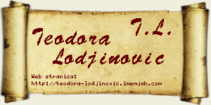 Teodora Lođinović vizit kartica